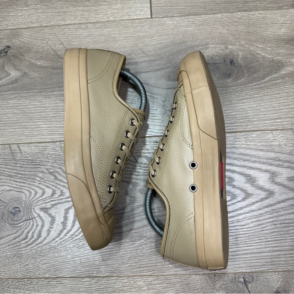Converse Jack Purcell Brown Leather Sneakers Low Top Unisex Men's 7 Women's 8.5 - Picture 4 of 8